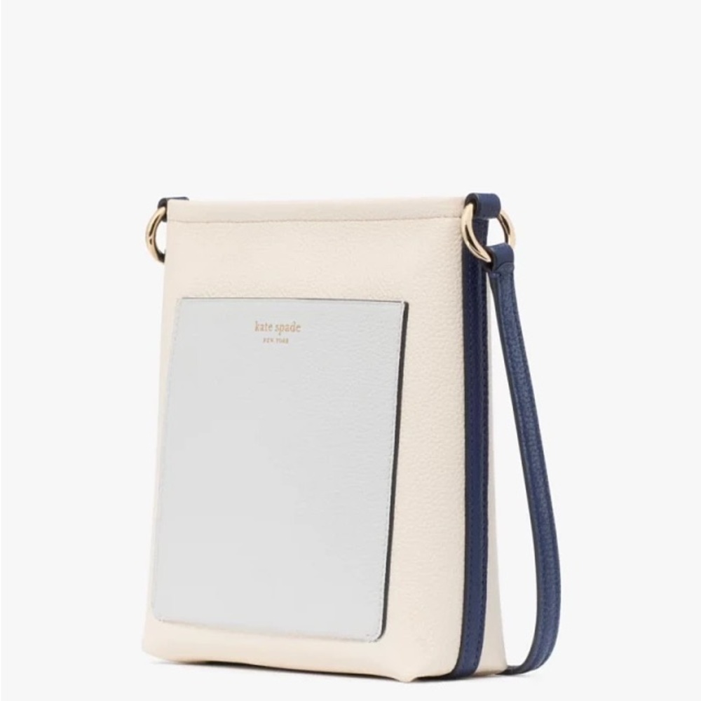 Kate Spade Ava Cream and Blue Crossbody Bag